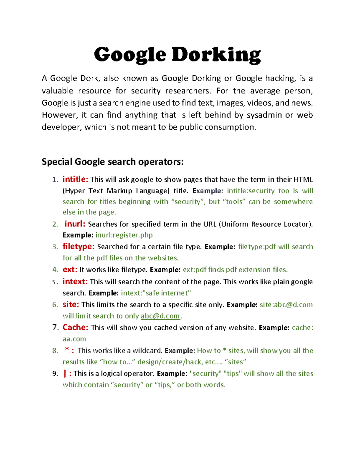 Google Dorking - For the average person, Google is just a search engine ...
