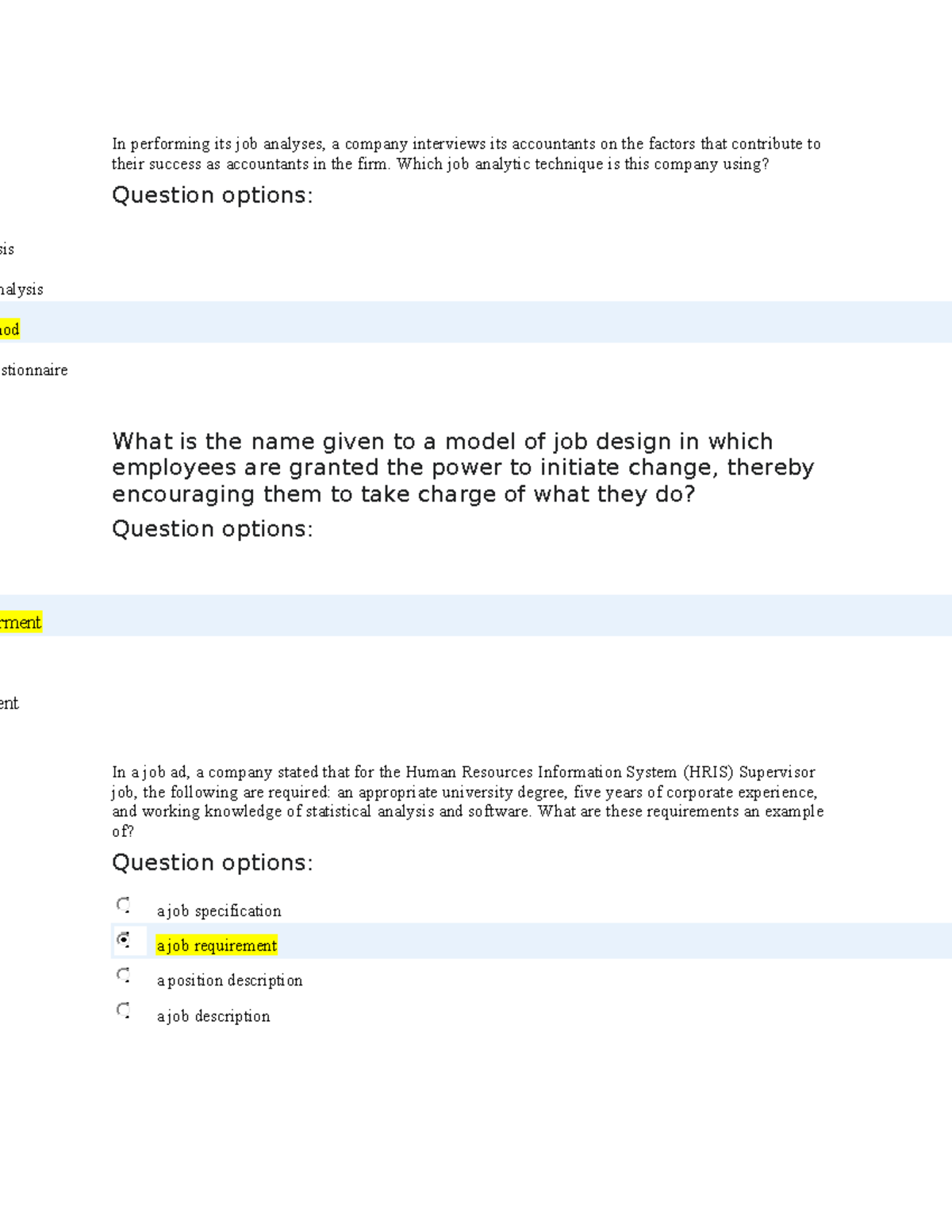 Quiz- 8 - Principles Of Human Resources Management - In Performing Its ...