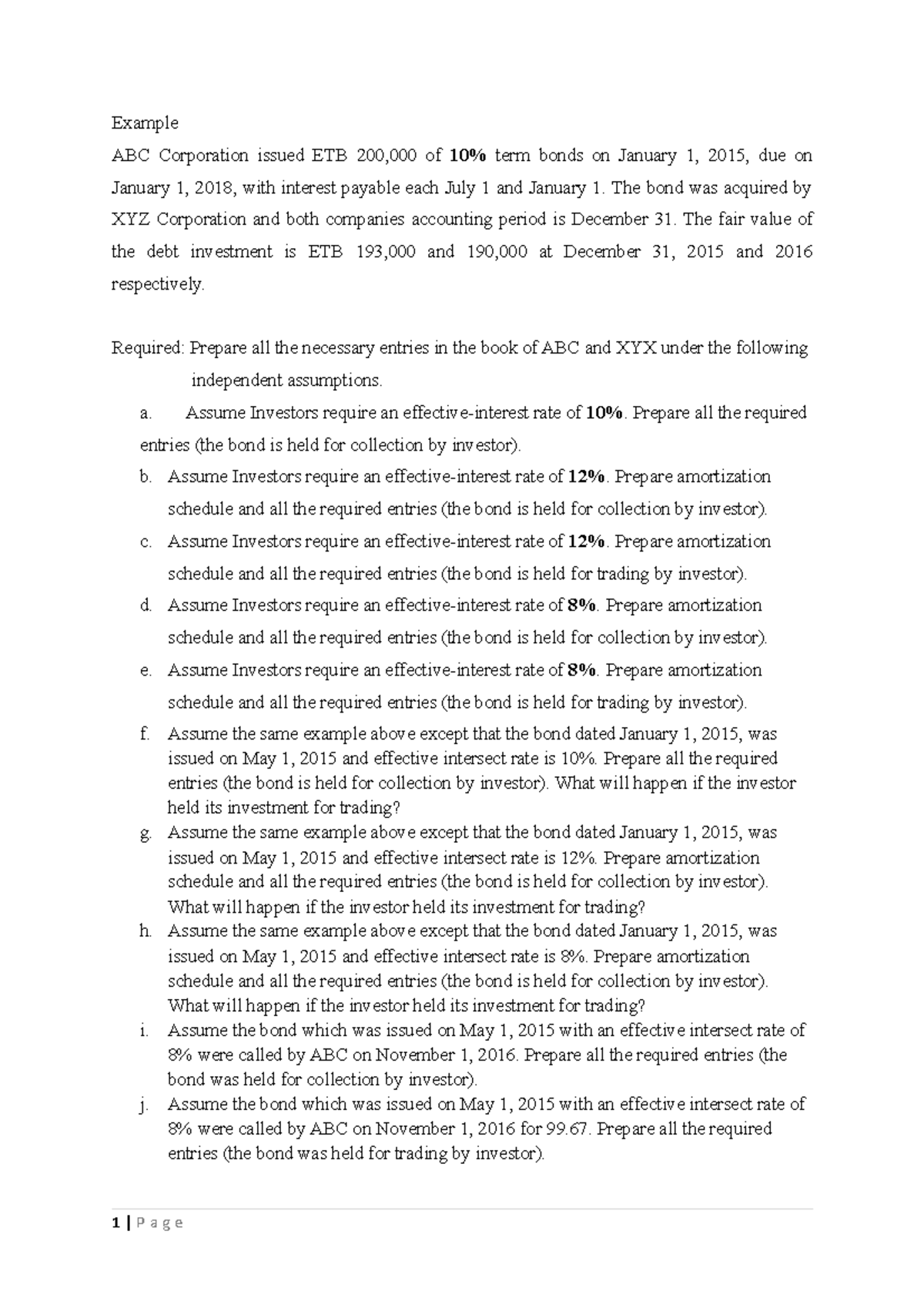 FA Example - No description - Example ABC Corporation issued ETB ...