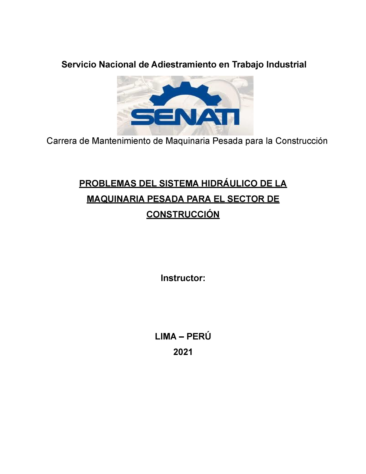 Modelo Proyecto Senati Servicio Nacional De Adiestramiento En Trabajo Industrial Carrera De 0618