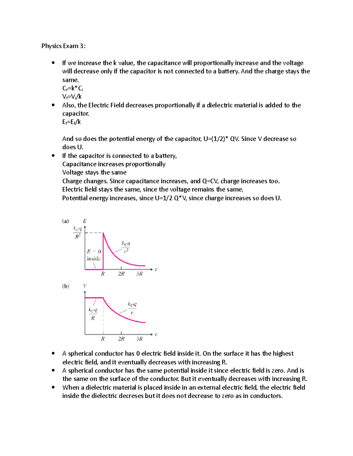 Physics Exam 3 Exam 3 review and study guide Physics Exam 3 If we