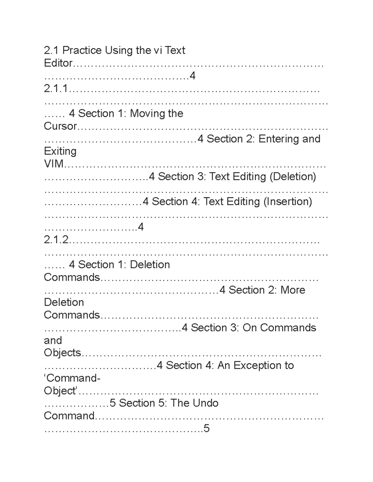 Assignment 2 - 2 Practice Using the vi Text - Studocu