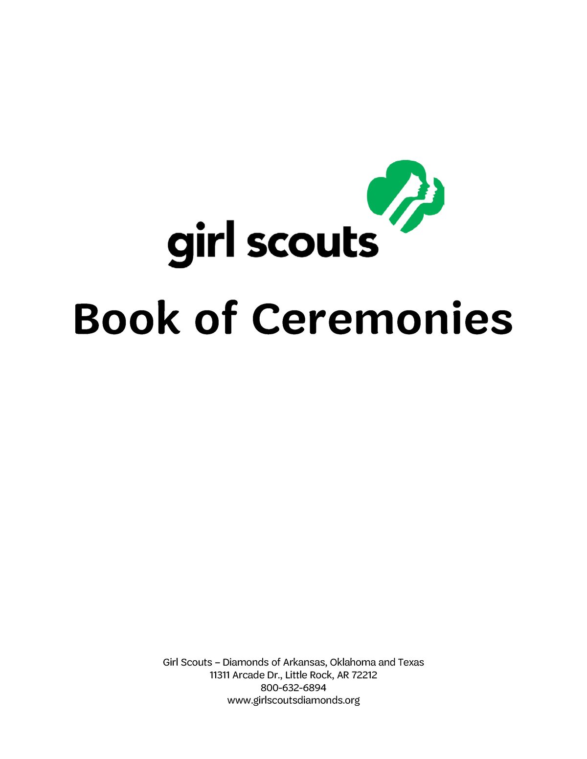 Girl Scout Ceremonies - Book of Ceremonies ####### Girl Scouts ...