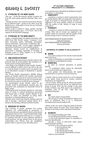 Gender Stereotypes - I. Gender Stereotypes Direction: Discuss and argue ...