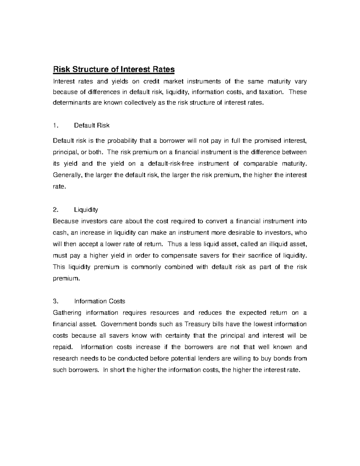 ECO531 CHAPTER 5 STRUCTURE OF INTEREST RATE NOTES FOR PRESENTATION ...