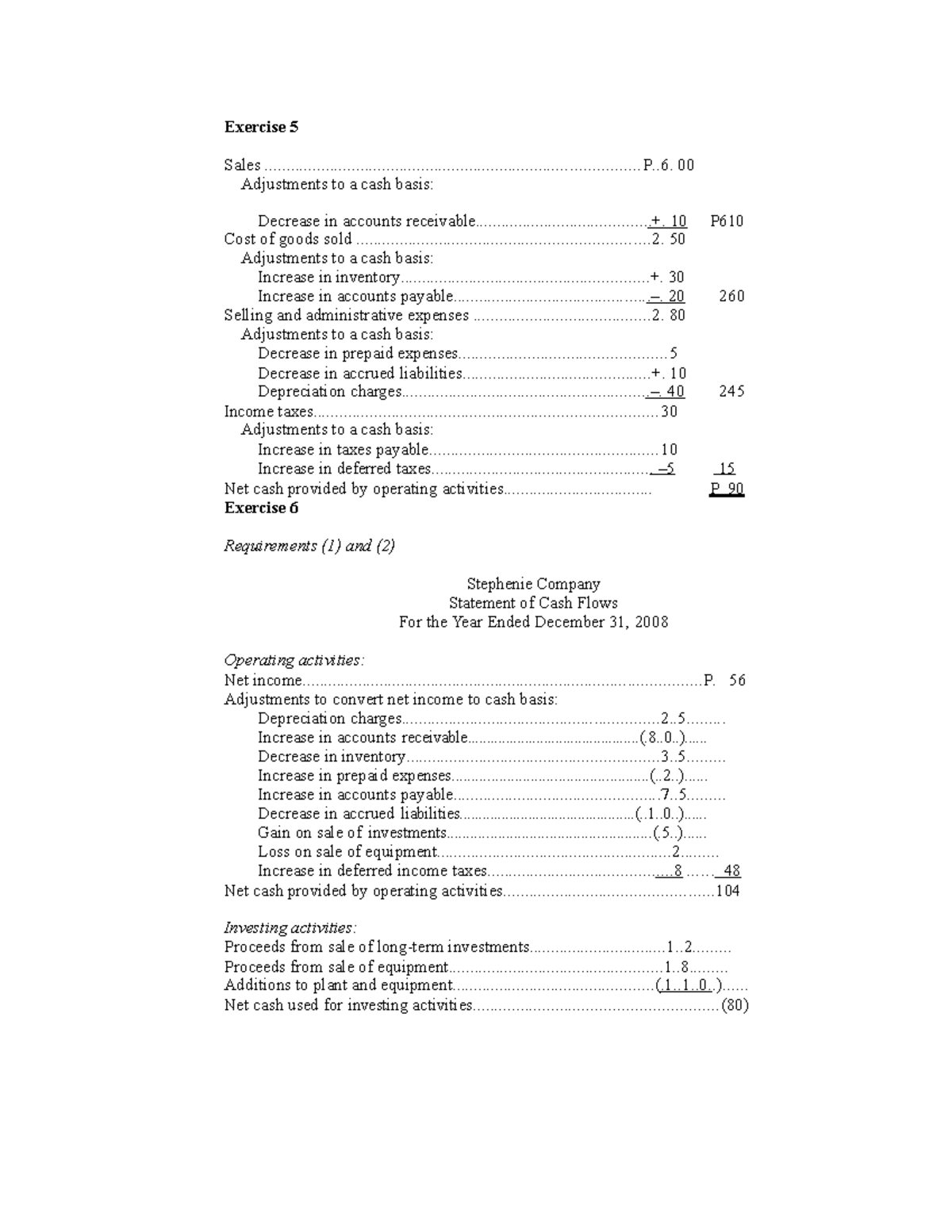 Chapter 9 COST Behavior Analysis AND USE part iii - Exercise 5 Sales ...