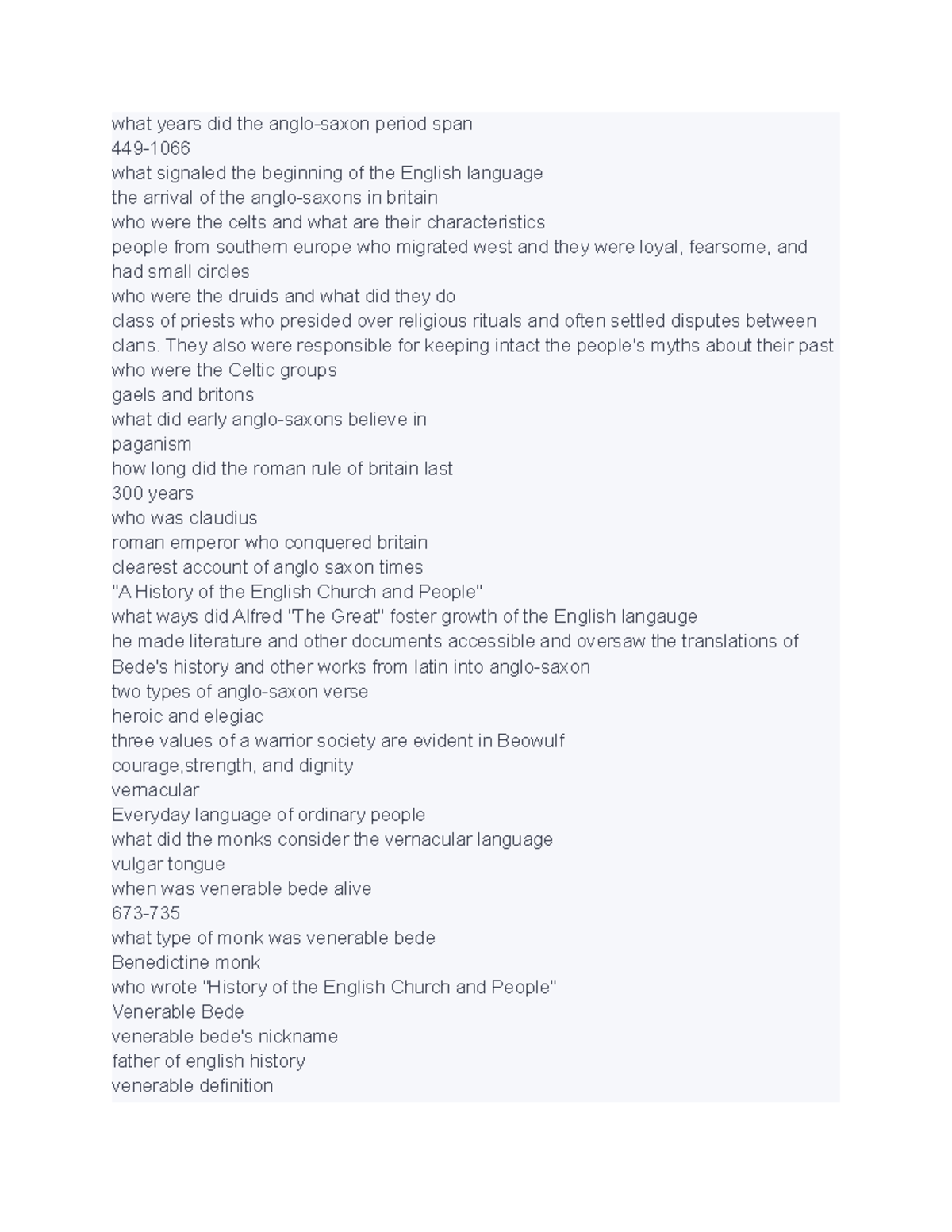 Comp and Rhet 3 - practice materials - what years did the anglo-saxon ...