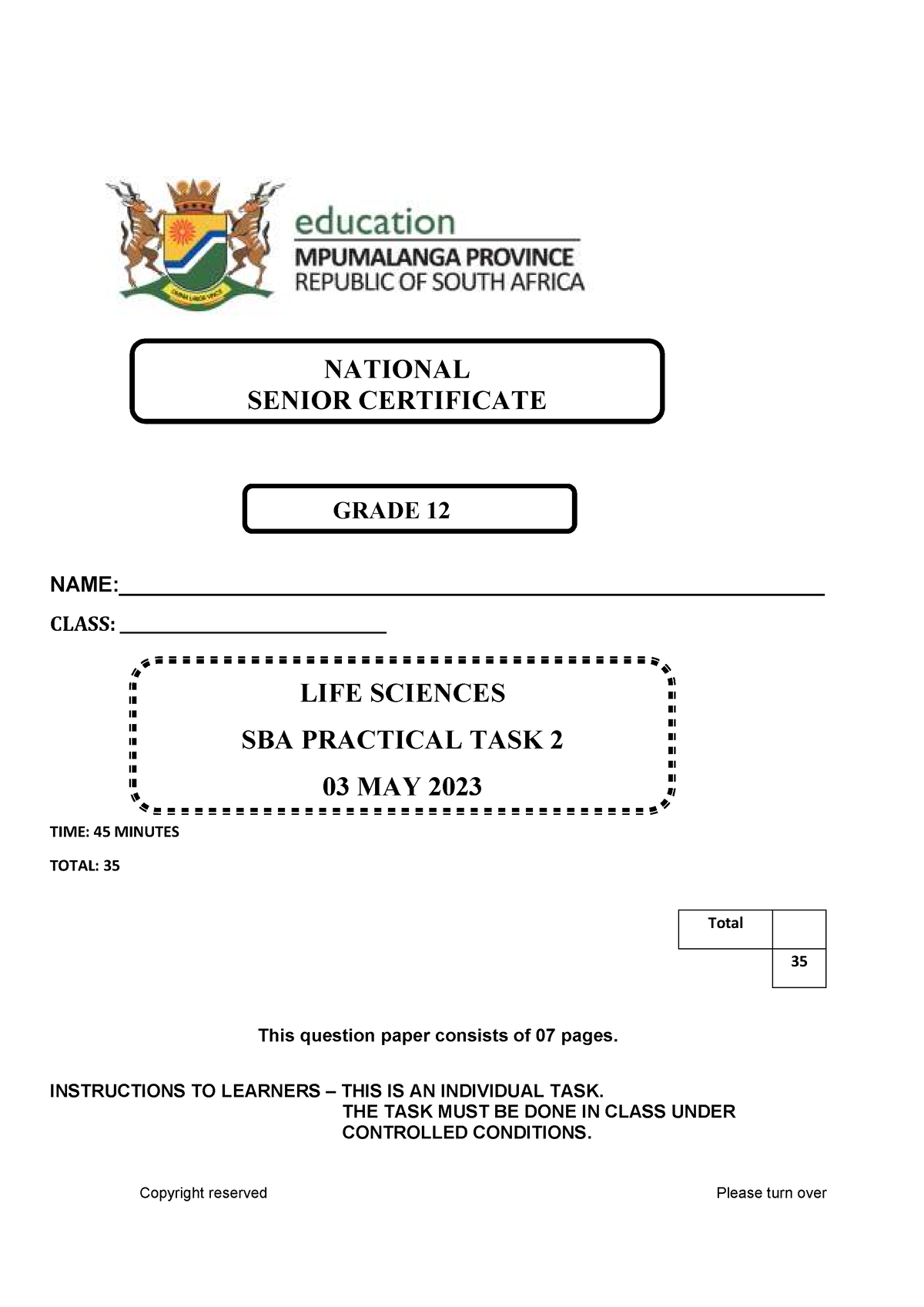 life sciences sba assignment grade 11