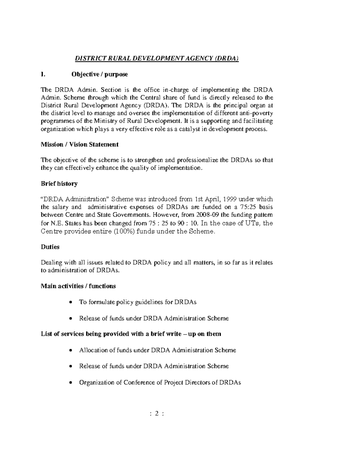 DRDA RTI 0 - Good - DISTRICT RURAL DEVELOPMENT AGENCY (DRDA) I ...