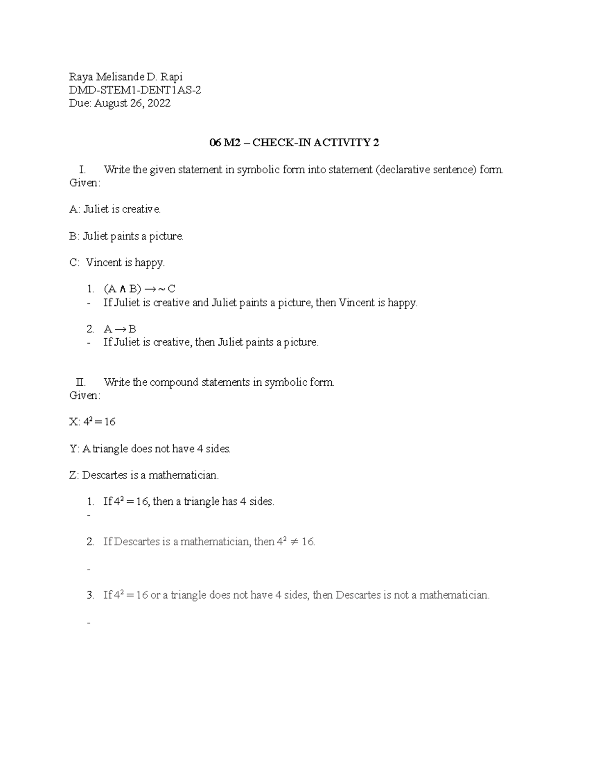 06 M2 - Check-In Activity - Raya Melisande D. Rapi DMD-STEM1-DENT1AS ...