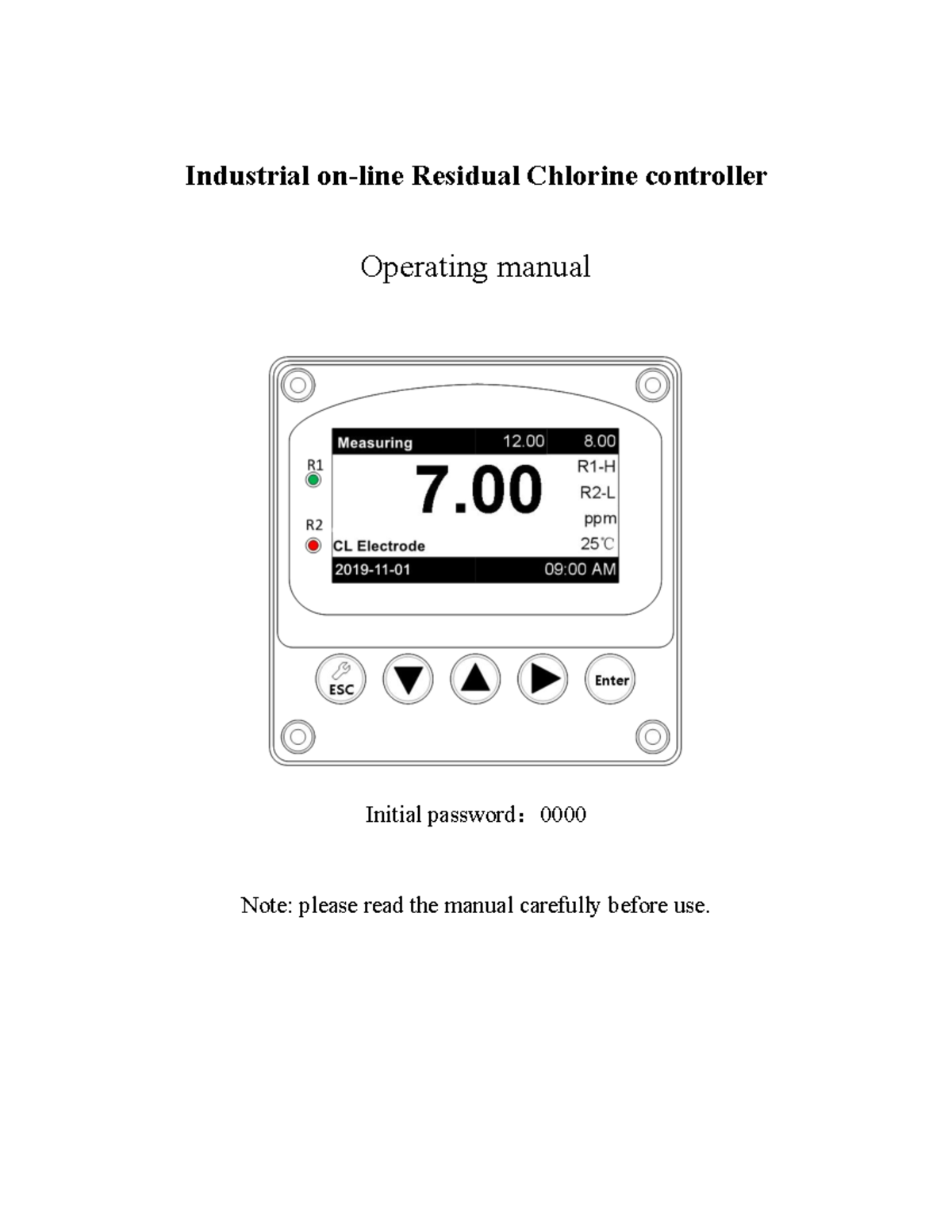Manual Cloro Residual A10CL - Industrial on-line Residual Chlorine ...