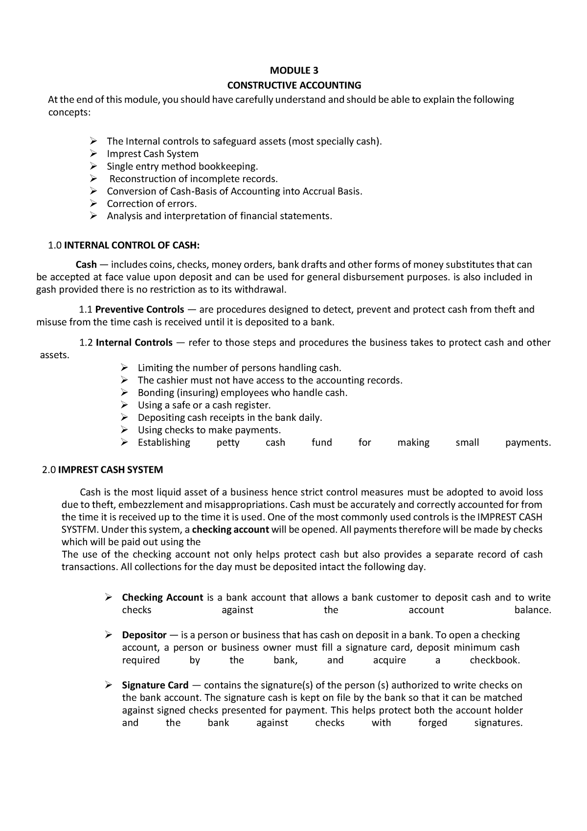 SAS Certified Accounting Technician Level 1 Module 3 - MODULE 3 ...