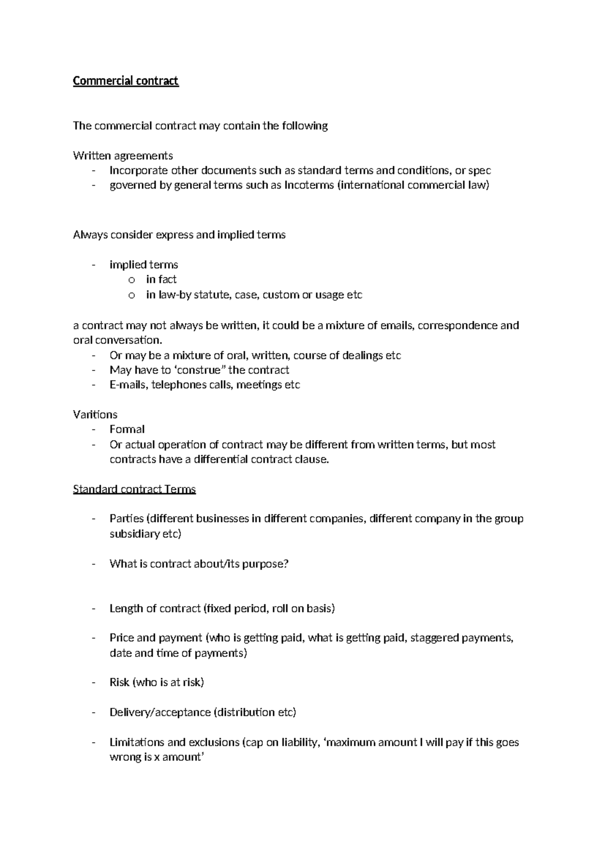 What is a Commercial contract - Commercial contract The commercial ...