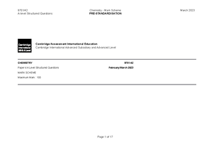 Chemistry 9701 Paper 4 - This document has 28 pages. Any blank pages ...