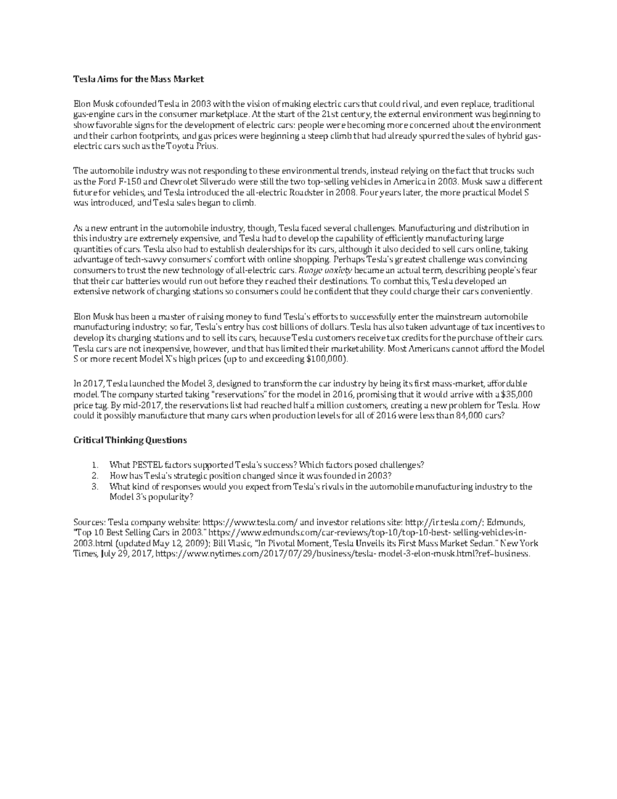 Tesla Aims for the Mass Market-3 - Tesla Aims for the Mass Market Elon ...