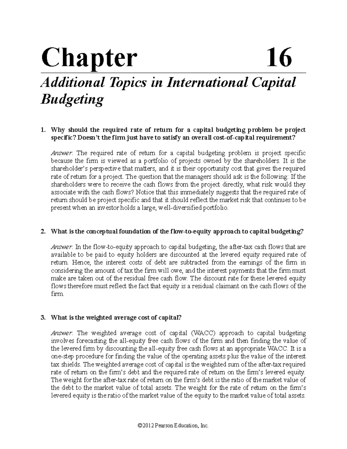 Tutorial Ch16 - Answers - Chapter 16 Additional Topics in International ...
