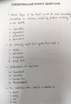 Cardiovascular system review - Cardiovascular System Circulatory System ...