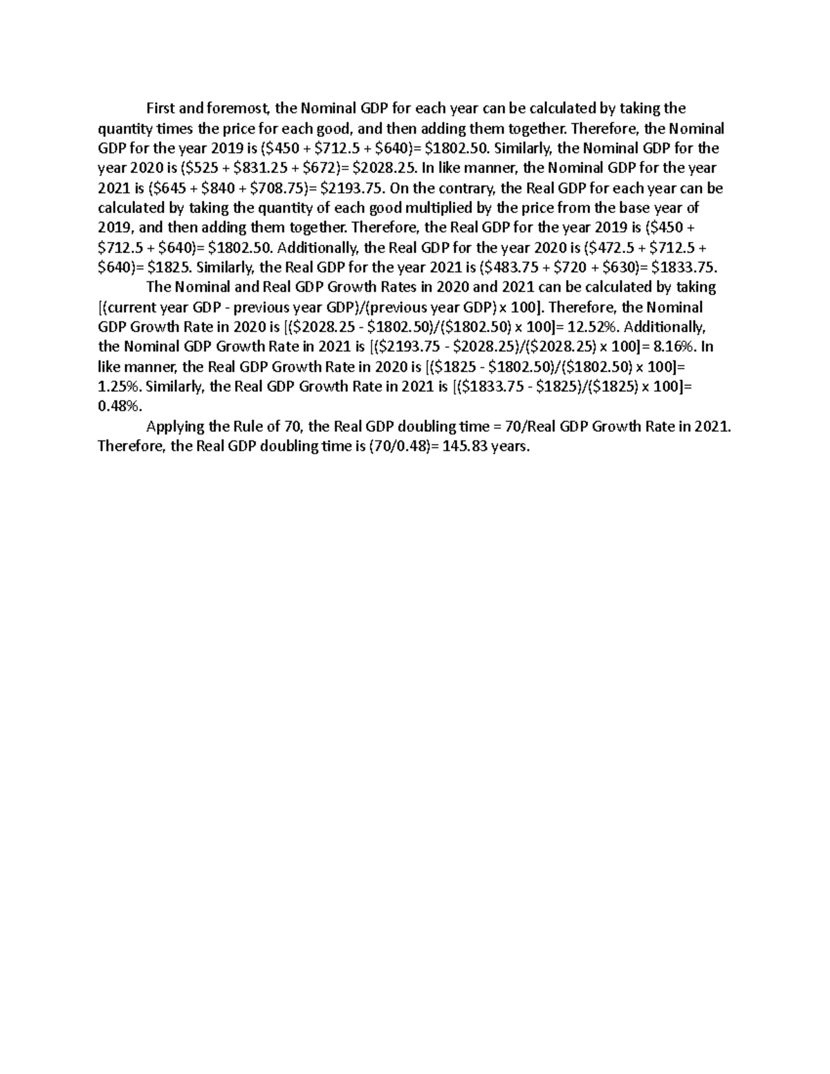 Short Writing Assignment 2 Peer Review - First and foremost, the ...