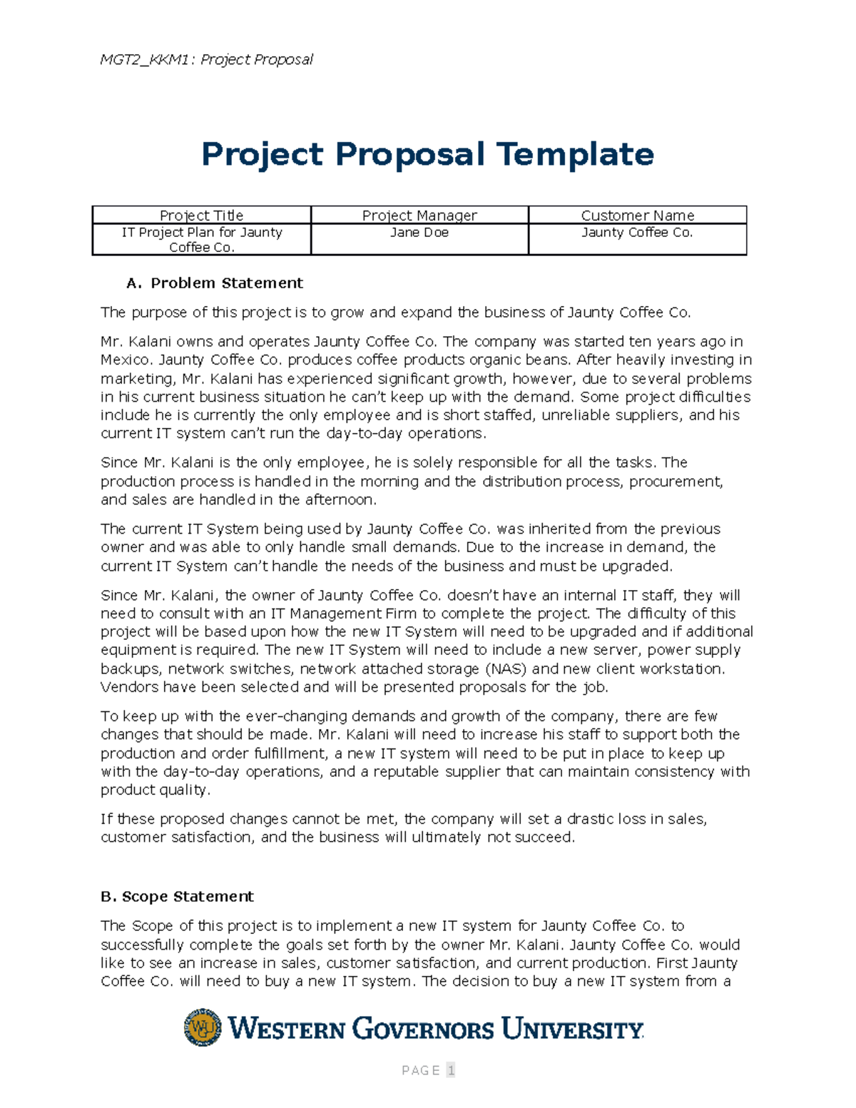 MGT2 Project Proposal Task 2 - MGT2_KKM1: Project Proposal Project ...