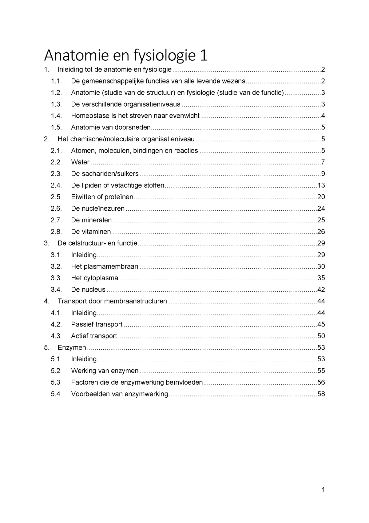 Samenvatting-anatomie-en-fysiologie-1 - Warning: TT: Undefined Function ...