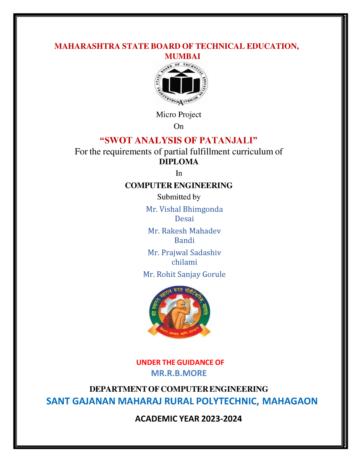 Final Ede Print - Maharashtra State Board Of Technical Education 