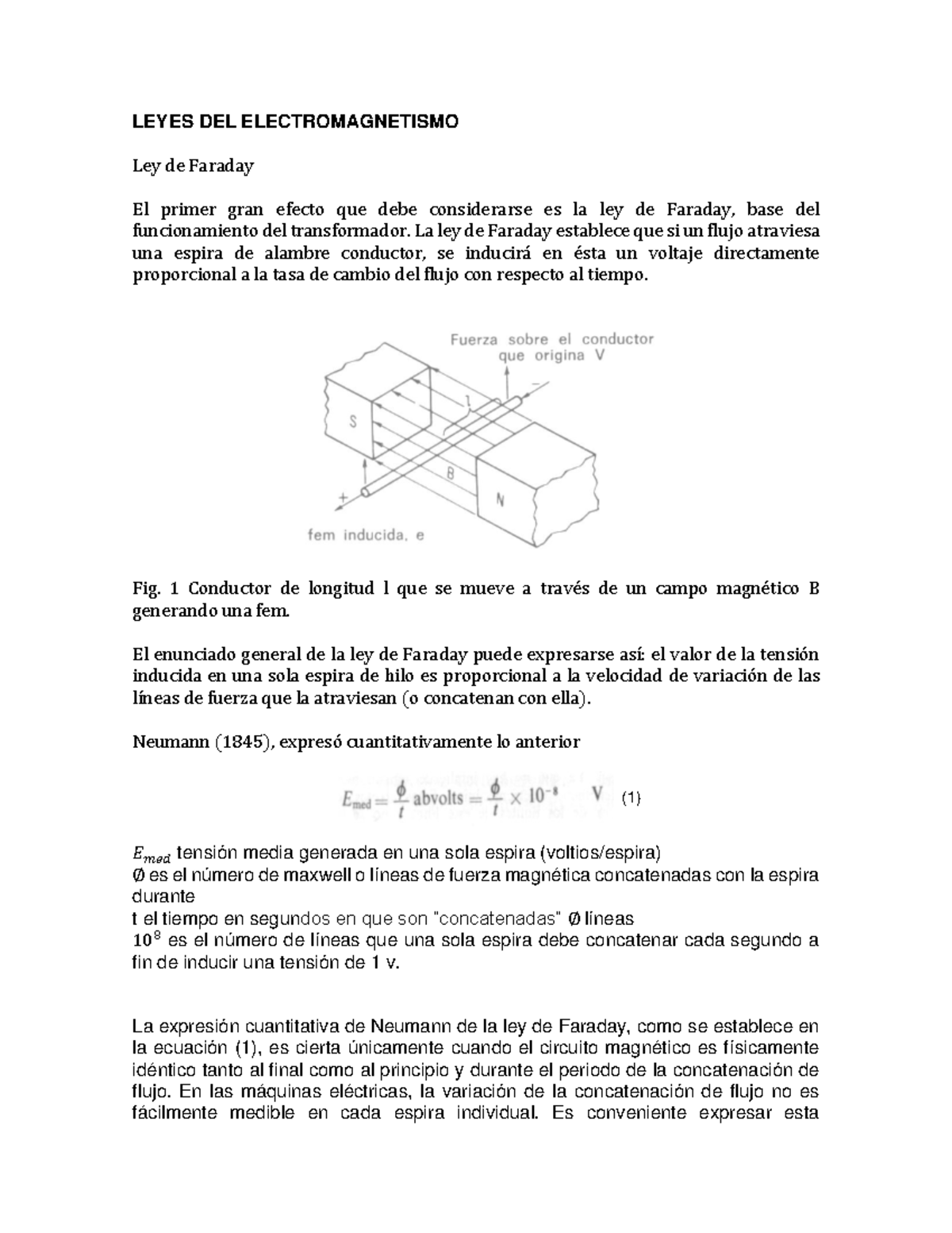 Leyes DEL Electromagnetismo - LEYES DEL ELECTROMAGNETISMO Ley de ...