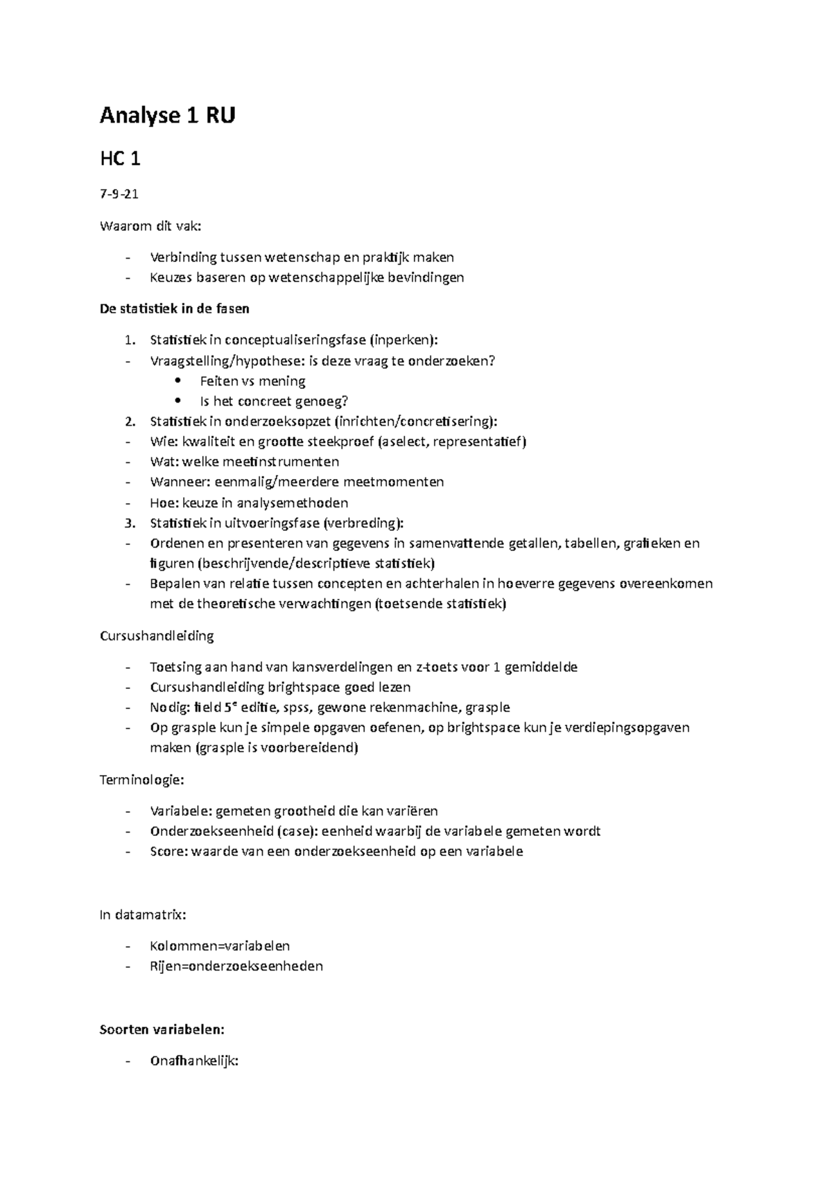 Analyse 1 College Aantekeningen 1 5 Analyse 1 Ru Hc 1 7 9 Waarom