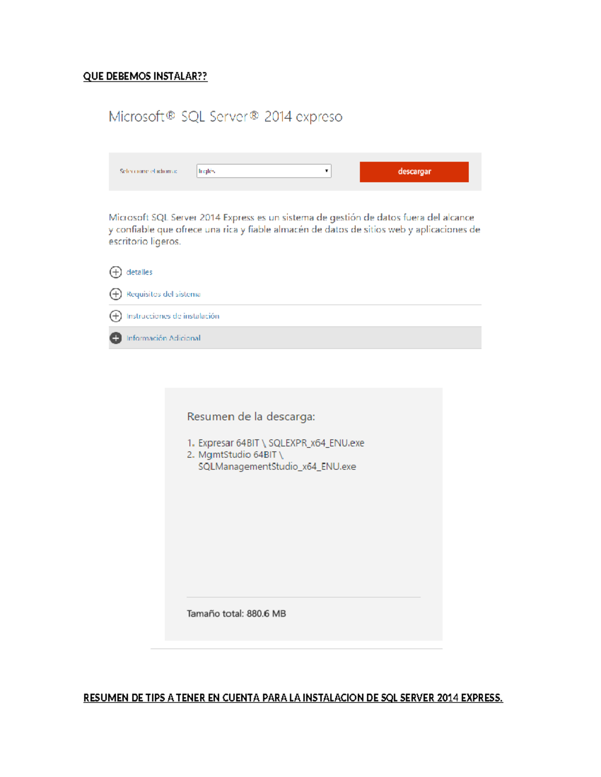 Instalacion SQL Server - QUE DEBEMOS INSTALAR?? RESUMEN DE TIPS A TENER ...