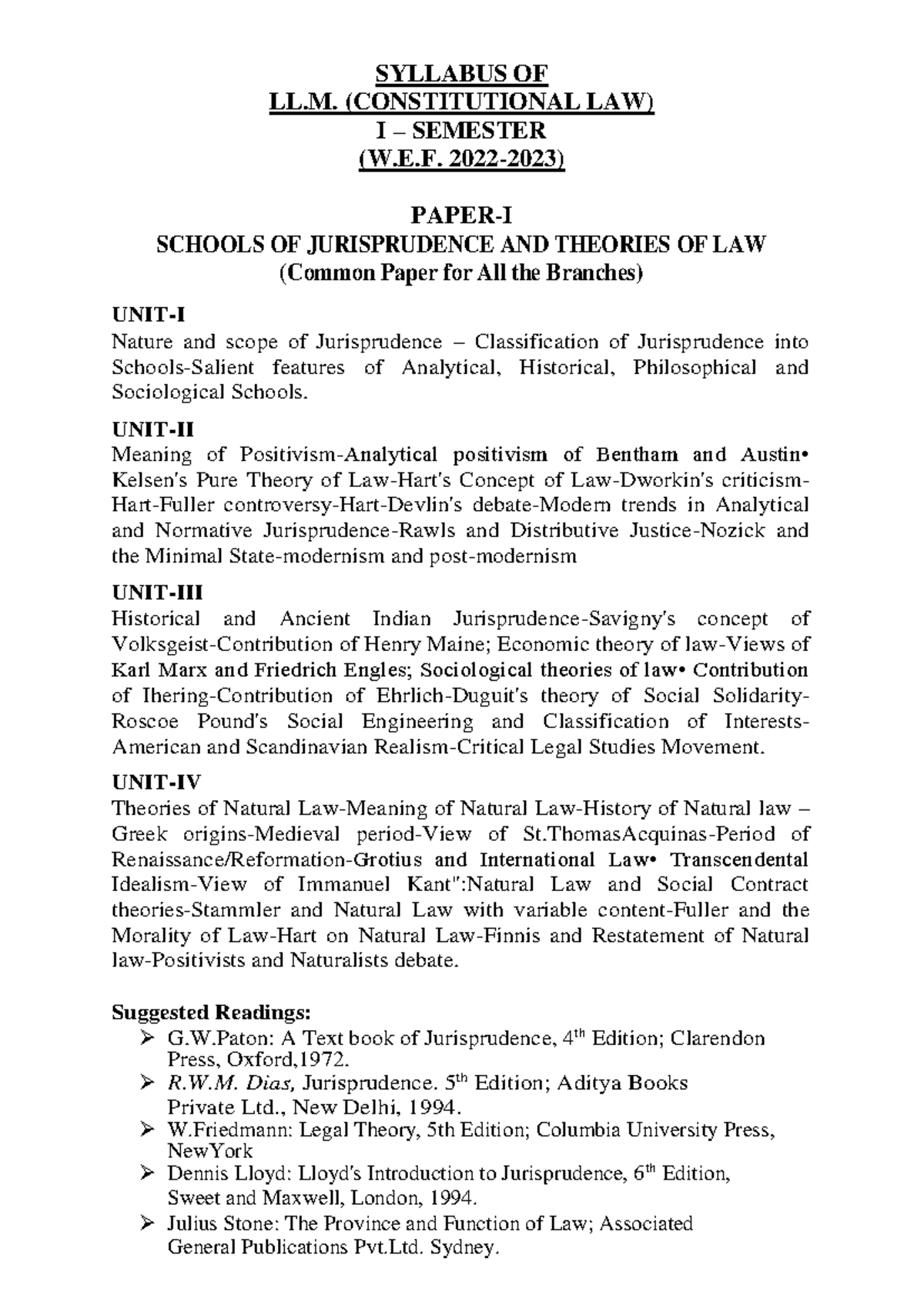 Llm Day New Syllabus 2 Syllabus Of Ll Constitutional Law I Llm Day New Syllabus 2 Syllabus Of Ll Constitutional Law I