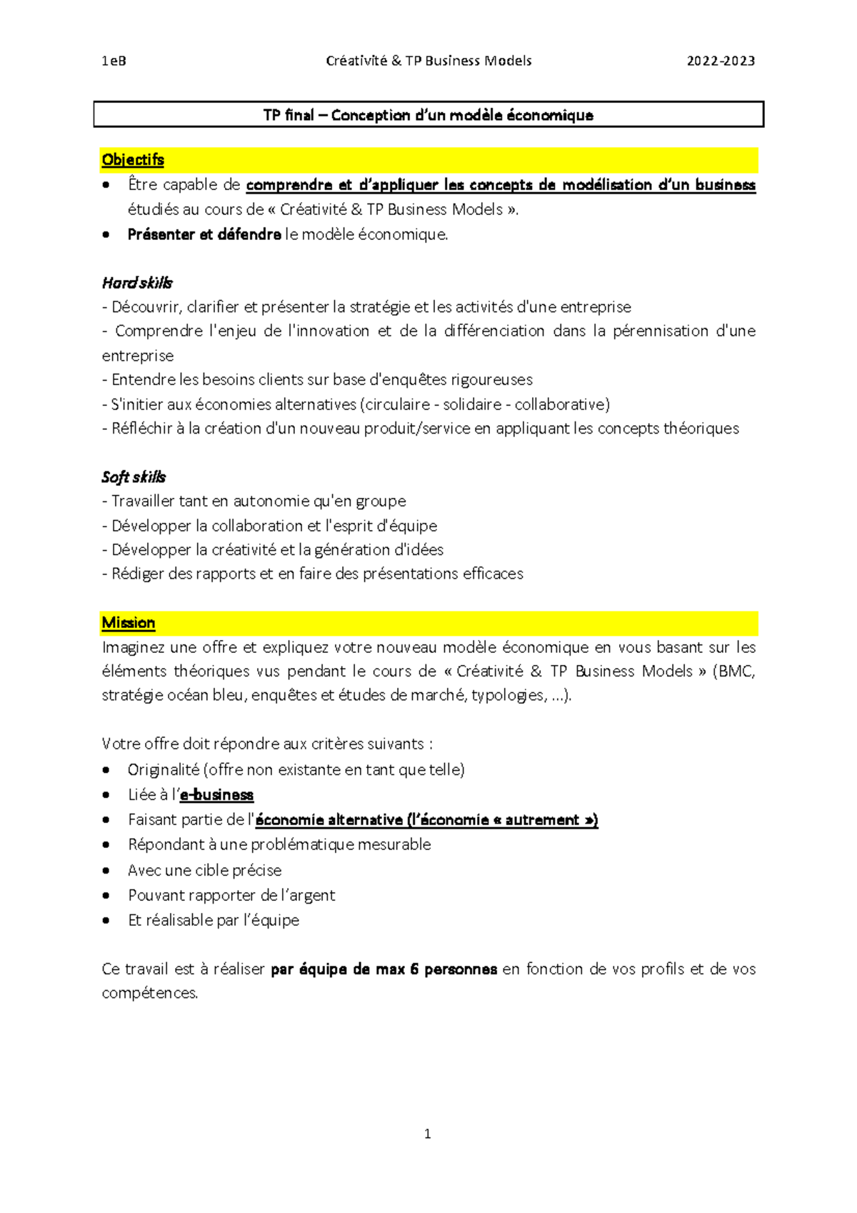 Consignes TP final - 2023 - TP final – Conception d’un modèle ...