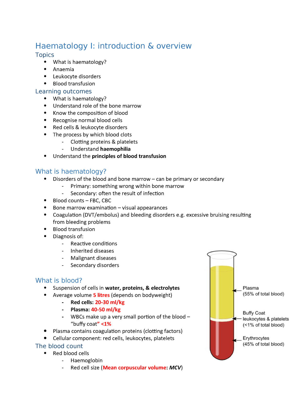 case study in hematology and coagulation