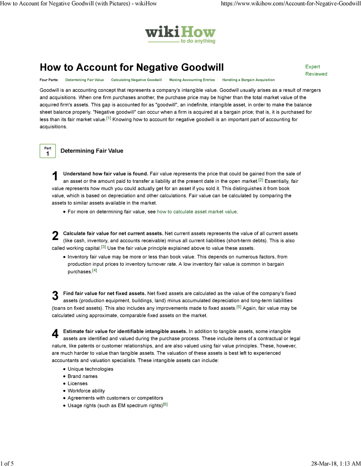 how-to-account-for-negative-goodwill-with-pictures-wiki-how