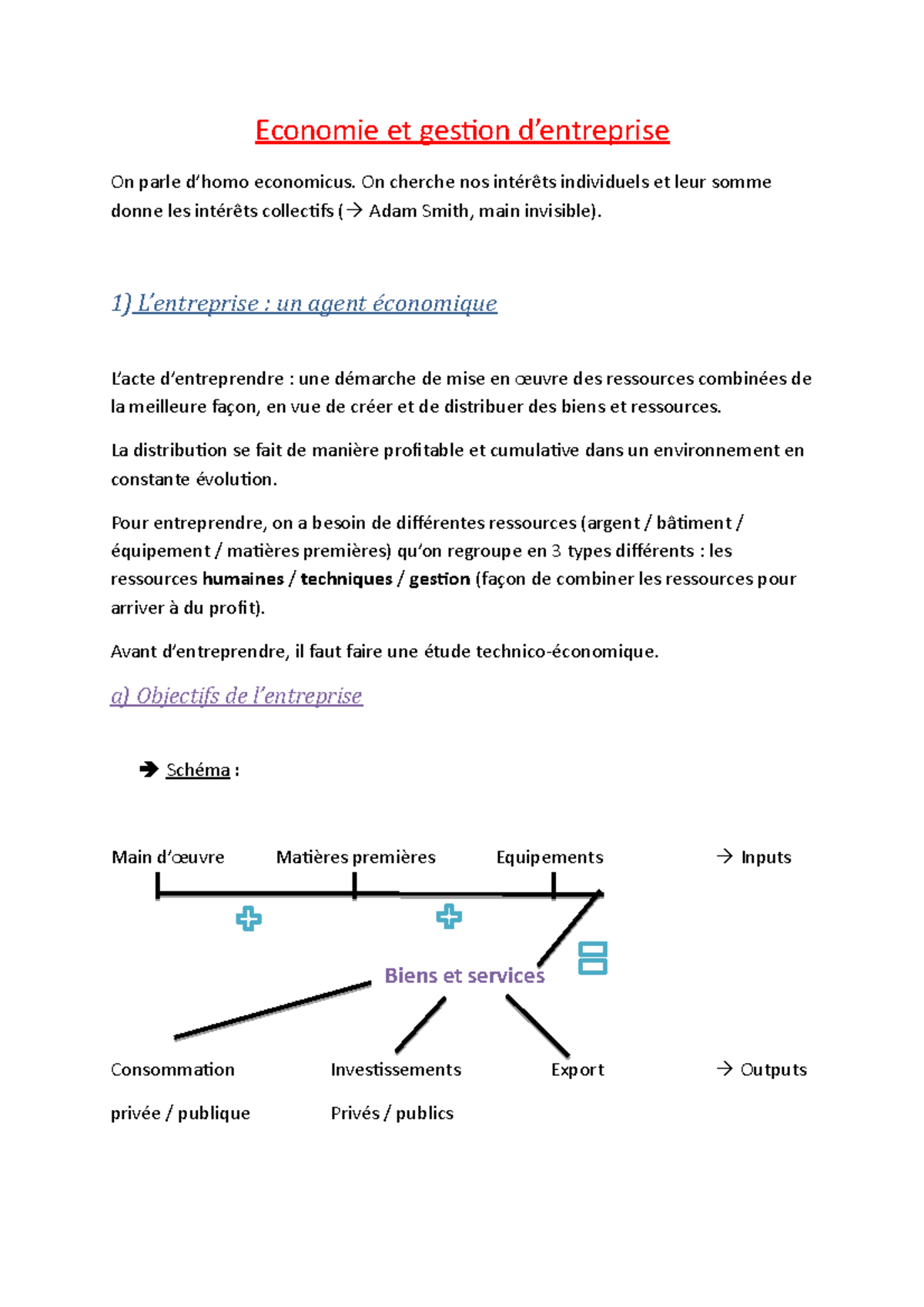 Cours - CM D'économie Et Gestion D'entreprise - Economie Et Gestion D ...