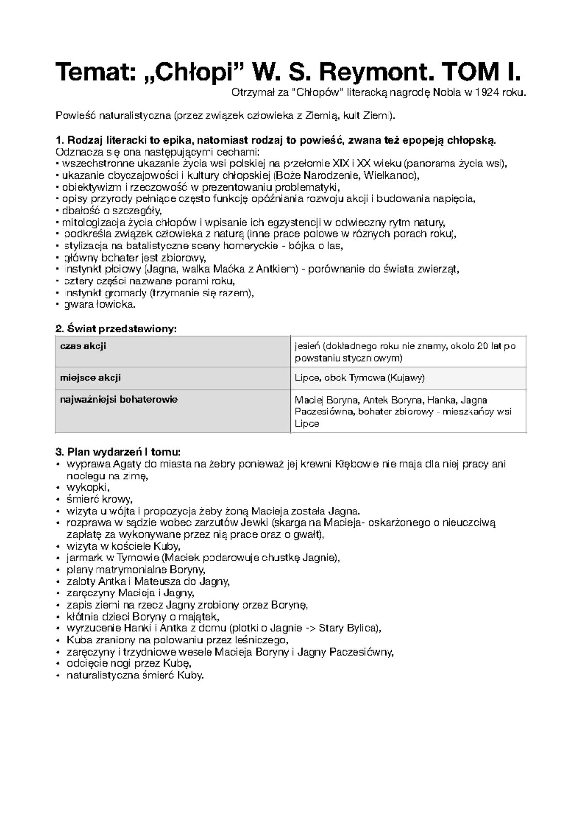 Chłopi Tom 1 Sprawdzian Grupa 2 Chomikuj www.studocu.com