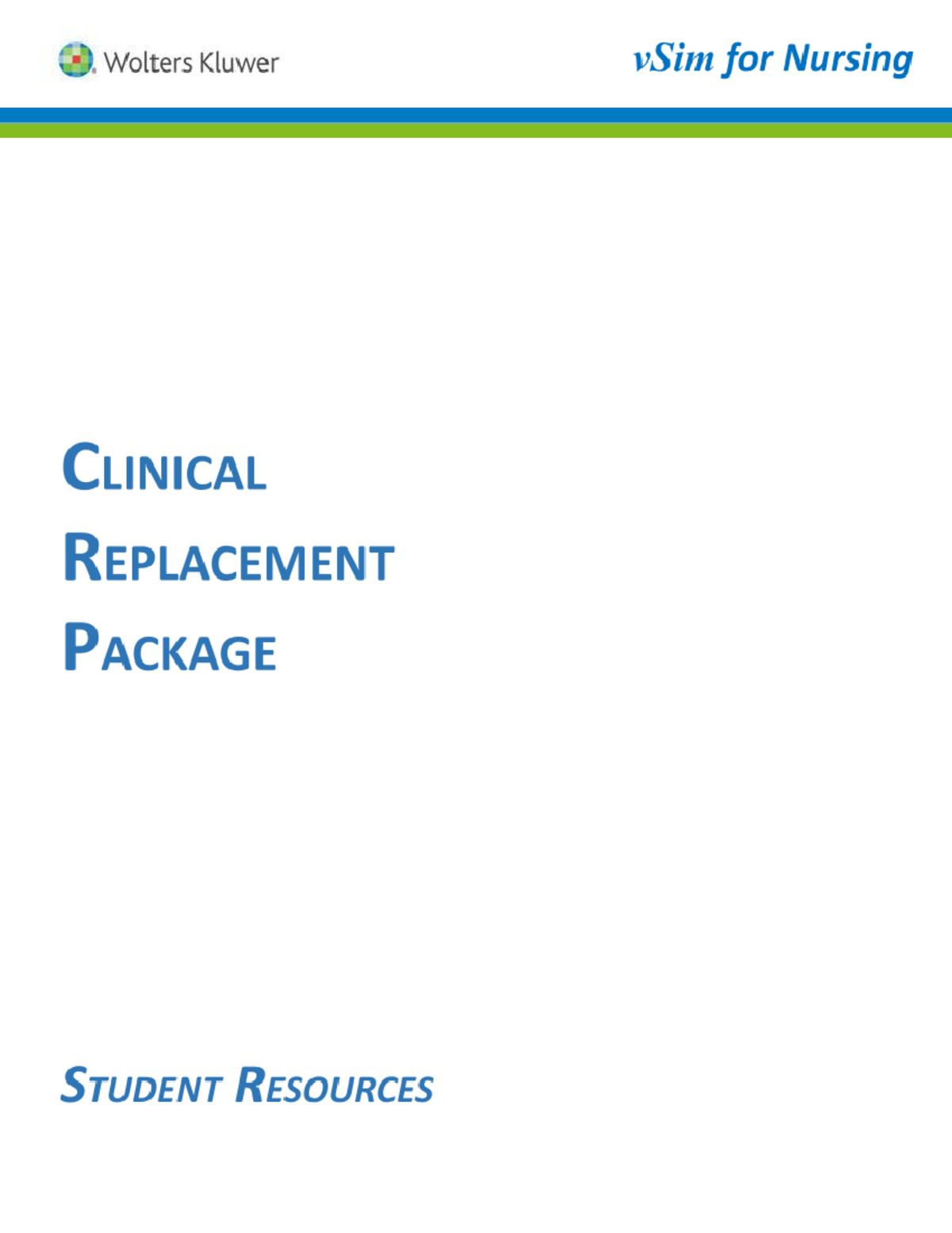 V Sim Clinical Replacement Packet for Students Jared Griffin ...