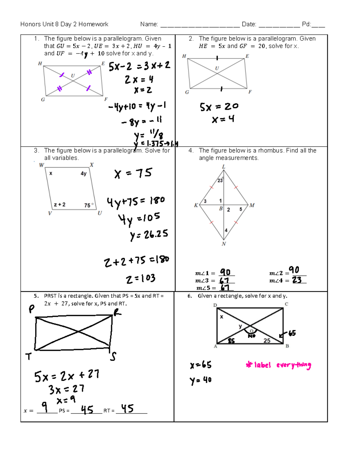 Honors+Day+2+Homework+KEY - Honors Unit 8 Day 2 Homework Name ...