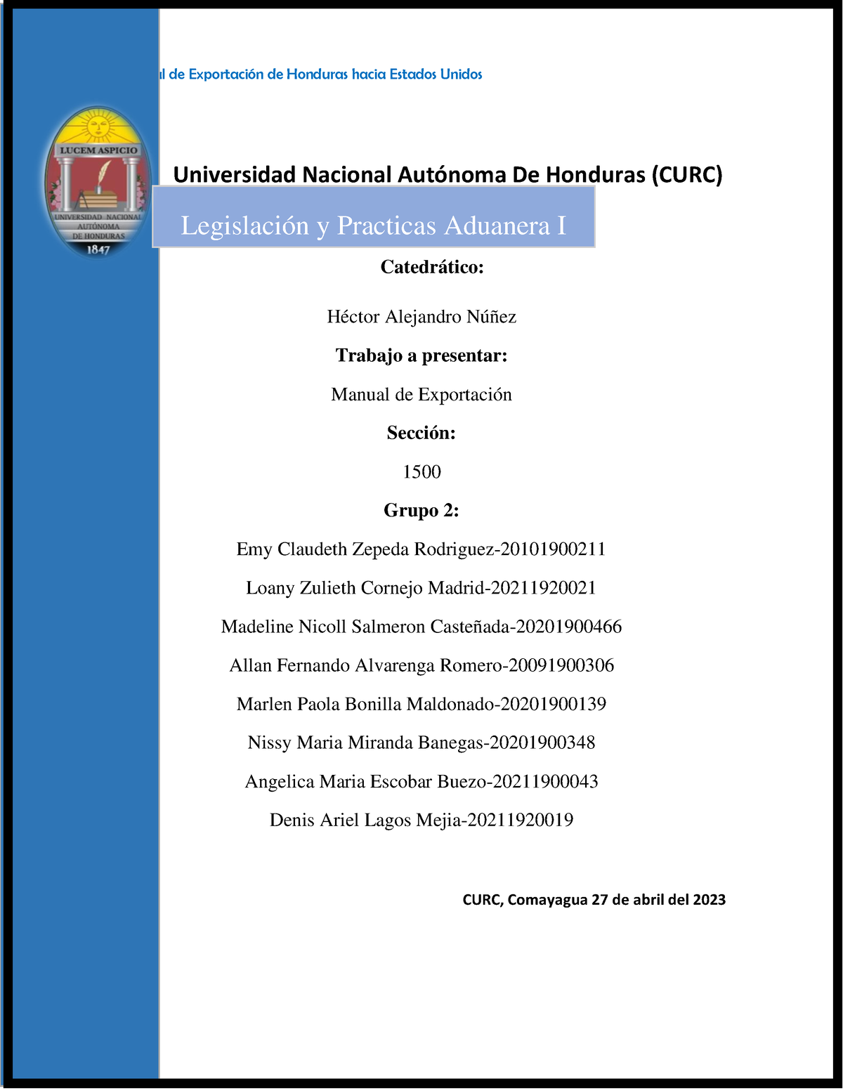 Manual de Exportaci Ã³n grupo 2 - Universidad Nacional Autónoma De ...