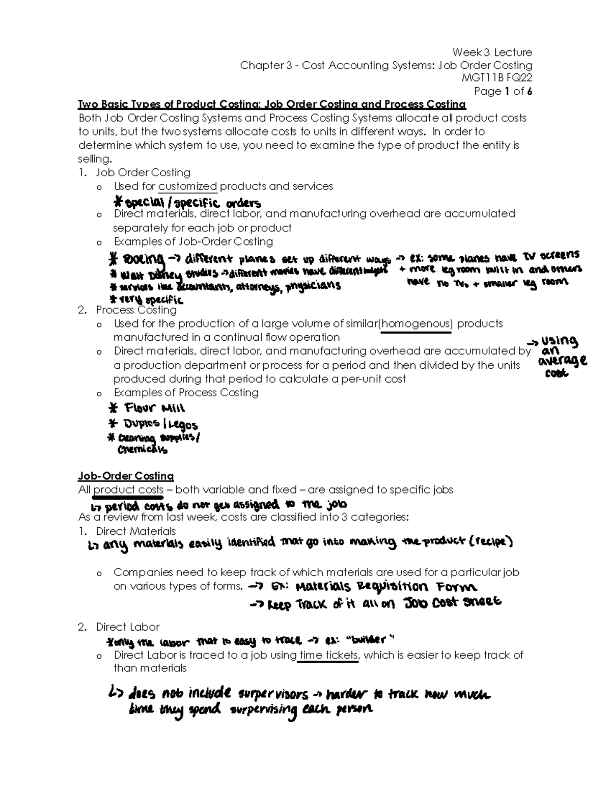 MGT 11b Week 3 - In Detail Outline Notes From Lecture Week 3 - Chapter ...