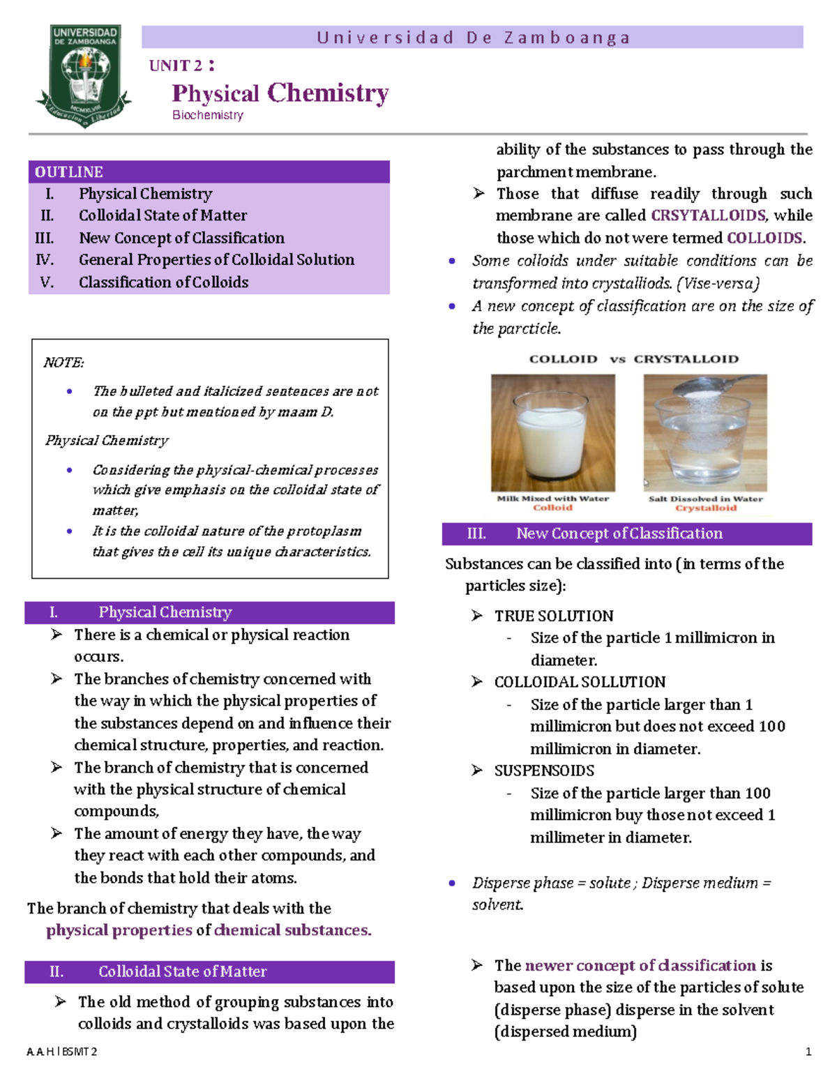 2. Physical Chemistry - REVIEWERS FOR MEDICAL TECHNOLOGY STUDENTS - U n ...