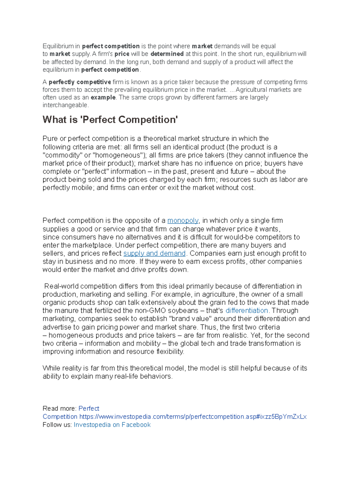 Document (13) - bba - Equilibrium in perfect competition is the point ...