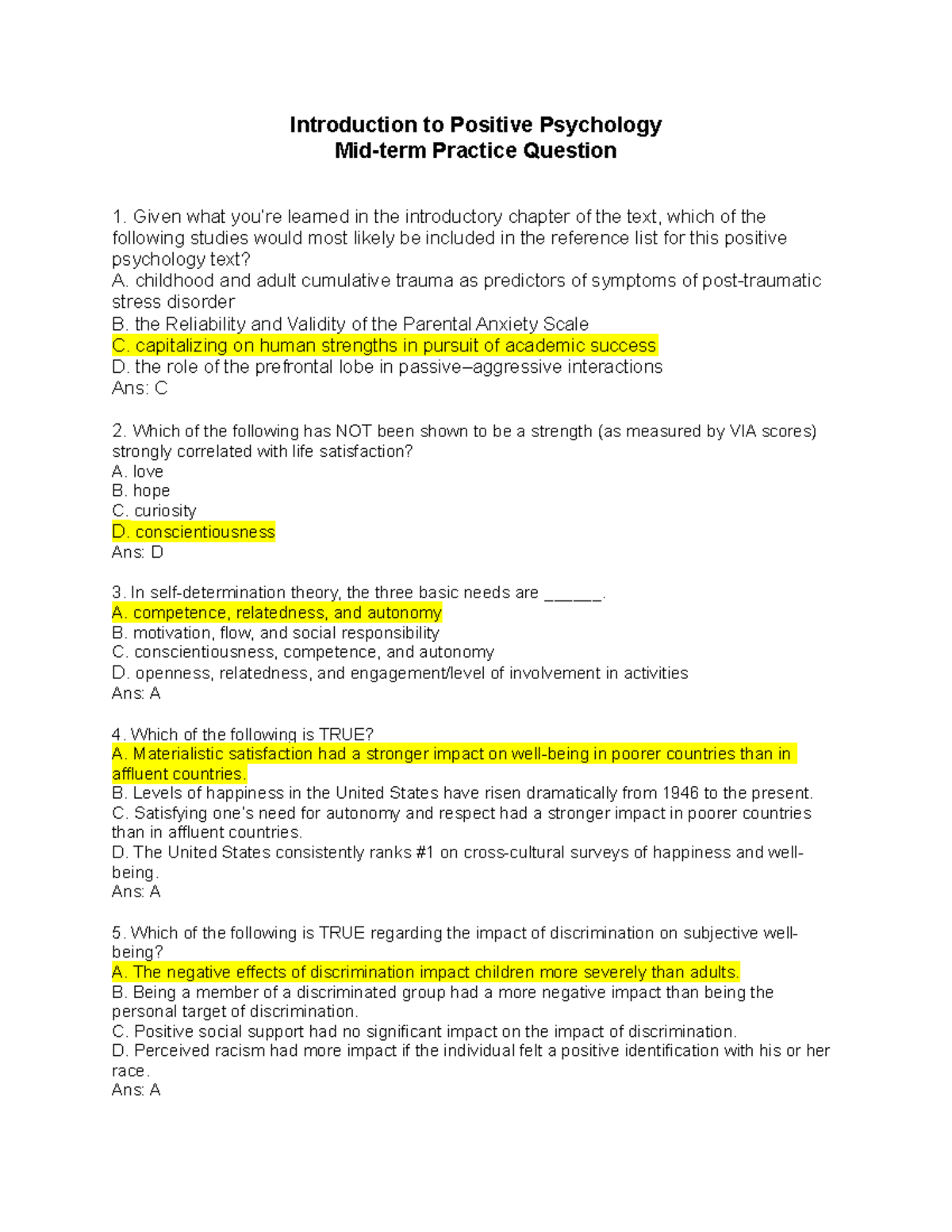 Midterm 19 October 2019 Questions And Answers Introduction To