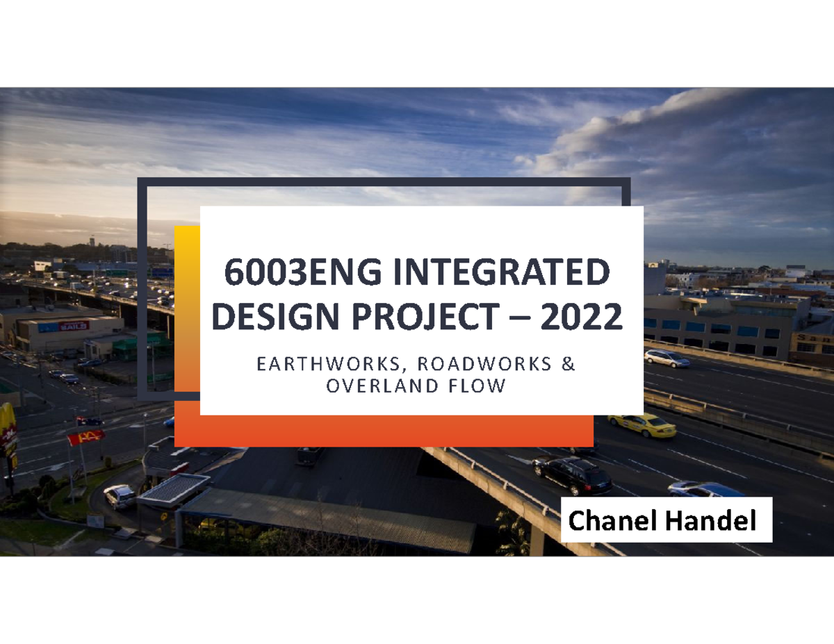 2022 Civil Tutorial 2 -Answers - 6003ENG INTEGRATED DESIGN PROJECT ñ ...