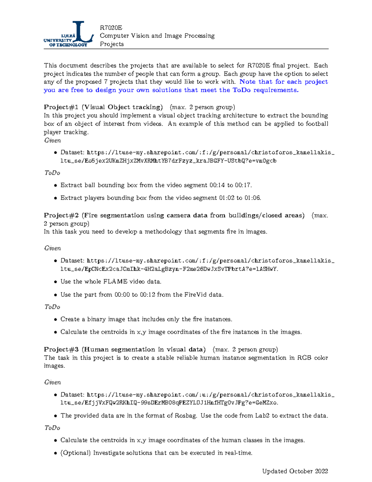 R7020E projects - R7020E Computer Vision and Image Processing Projects ...