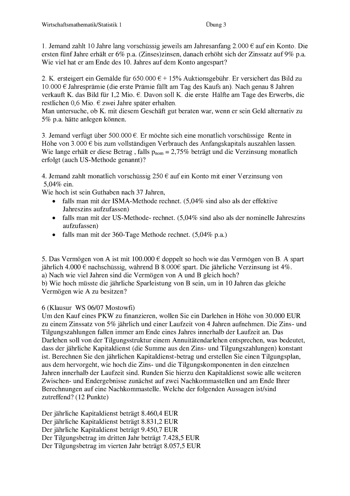 3 - Übung 4 - Salomon Wirtschaftsmathematik / Statistik I ...