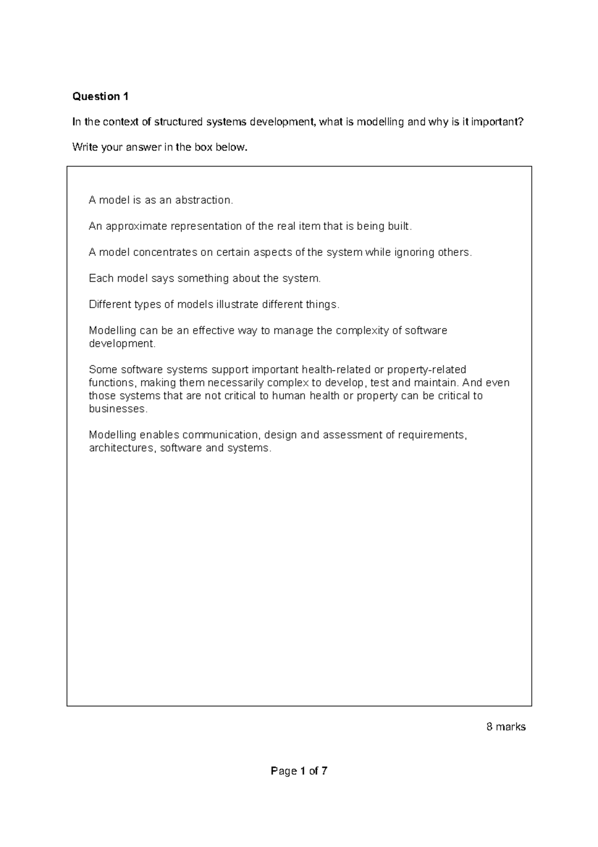 Sample/practice Exam 2016, Questions And Answers - Page 1 Of 7 Question ...