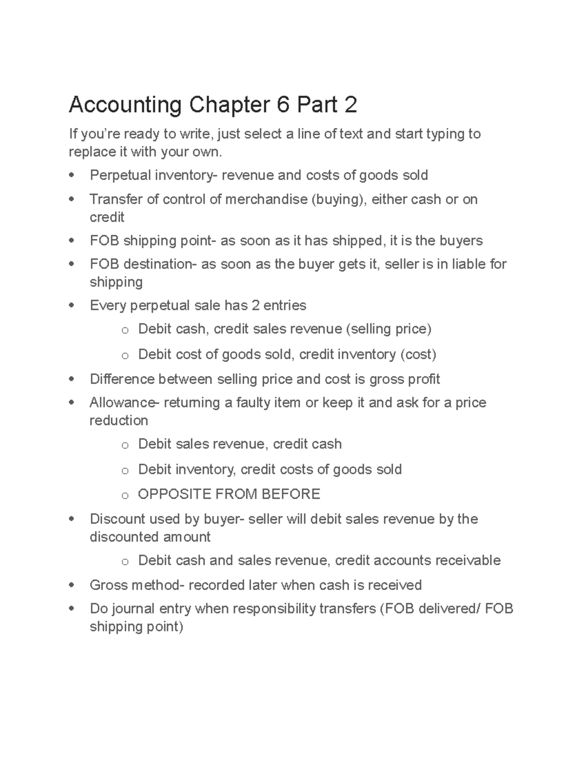 Accounting Chapter 6 Part 2 - Accounting Chapter 6 Part 2 If You’re ...