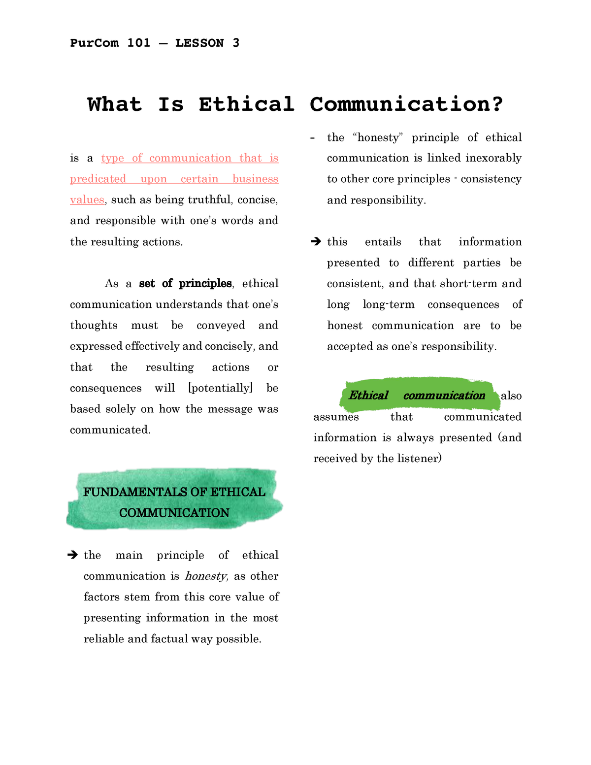 research paper on ethical communication