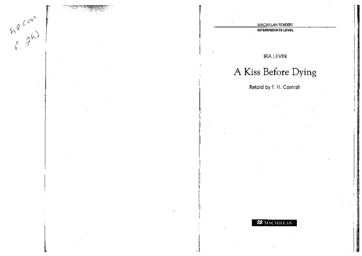 A Kiss Before Dying Resumen En Ingles