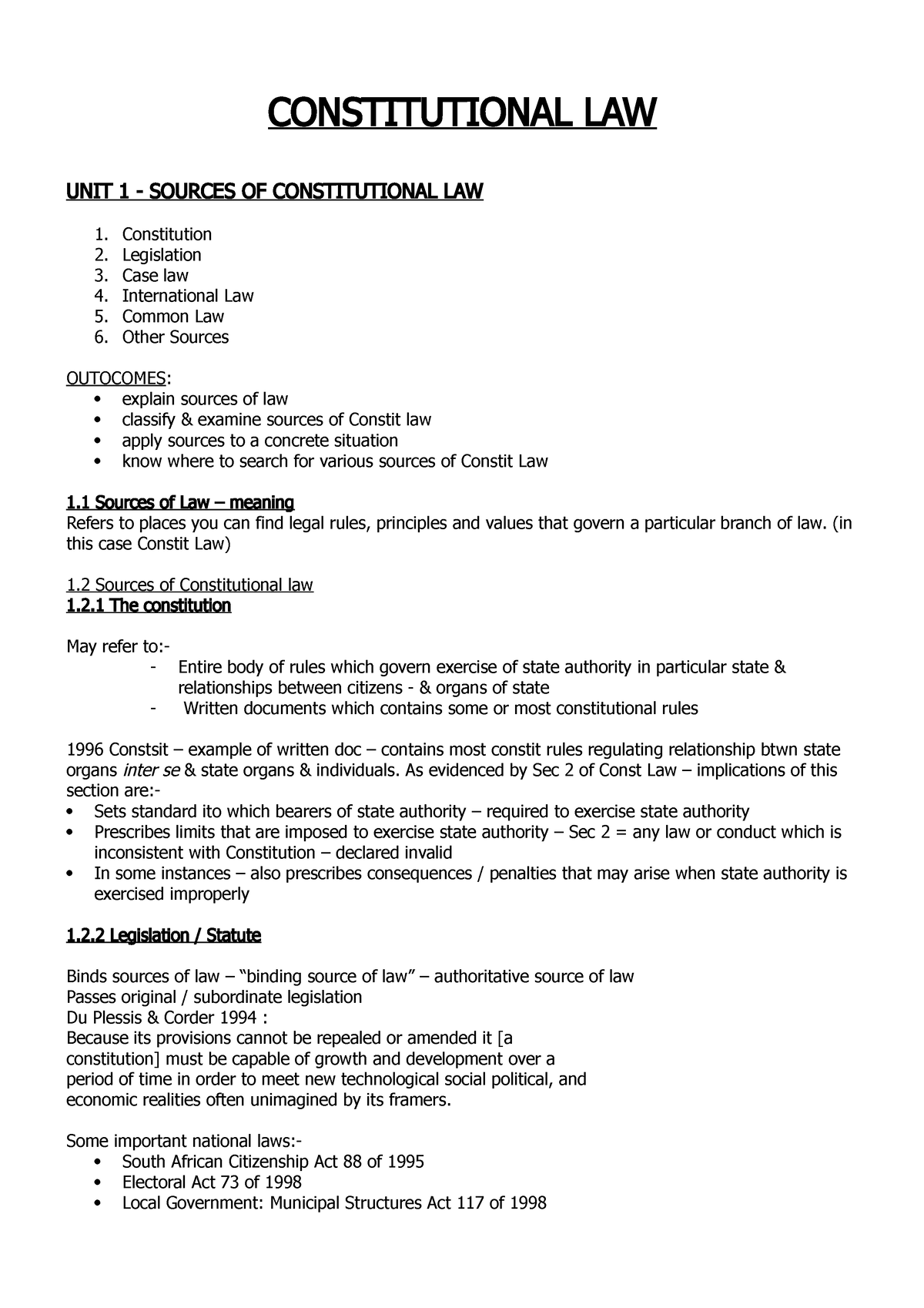 csl2601-summary-notes-of-csl-2601-constitutional-law-unit-1-sources