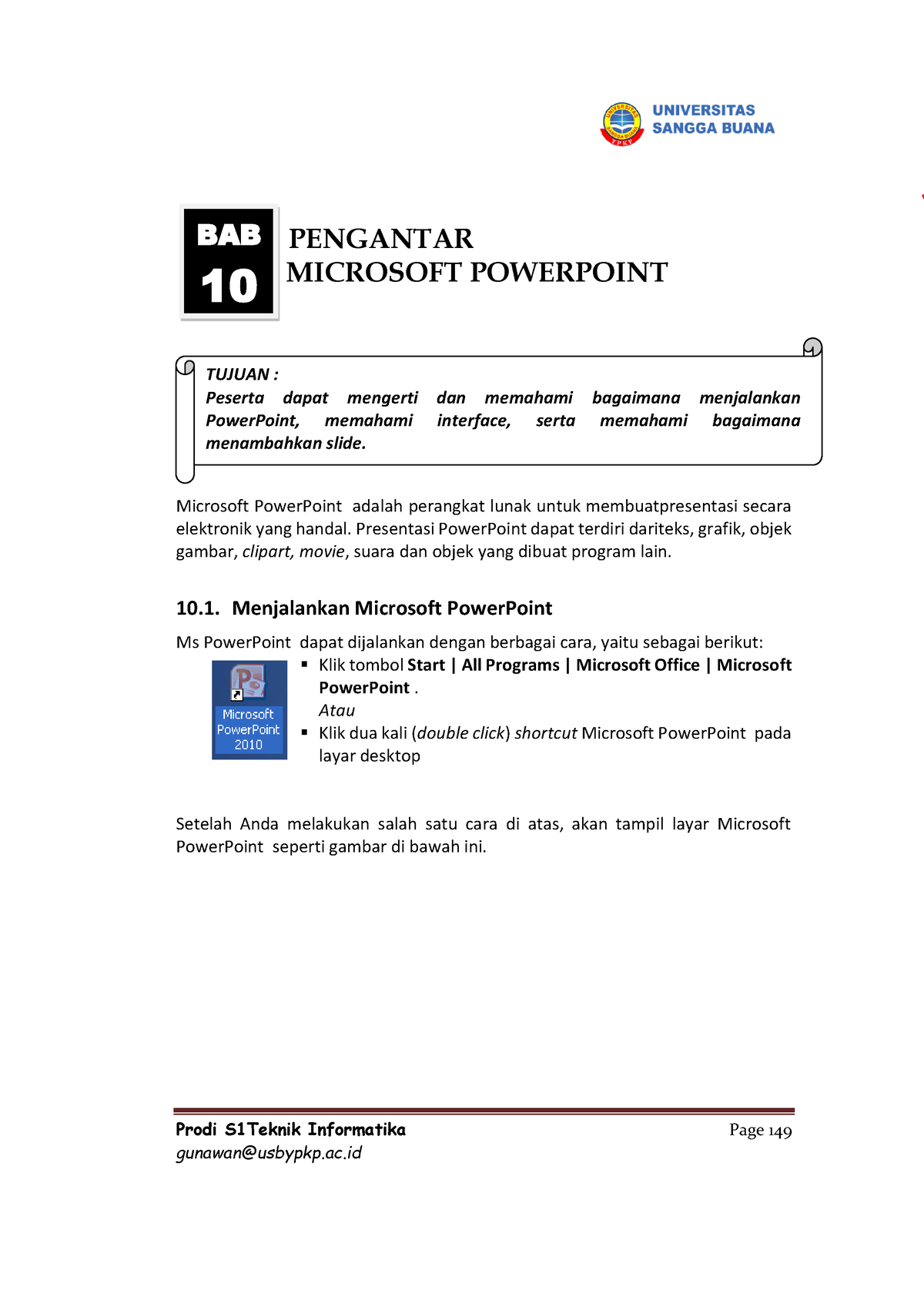 Minggu 14-Aplikasi (Microsoft Power Point) - Prodi S1Teknik Informatika ...